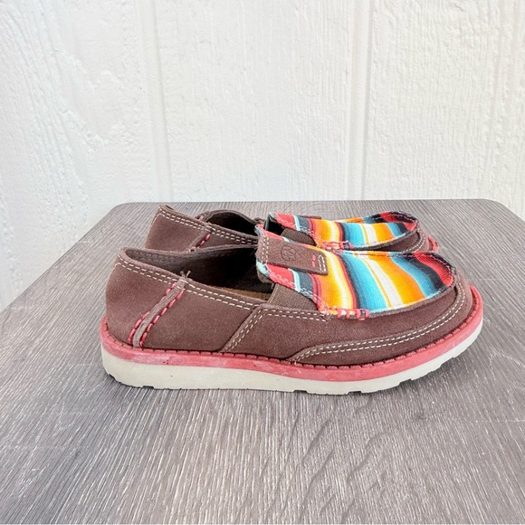 Ariat Kids Slip On Cruisers with Brown and Multicolor Stripes - Picture 4 of 9